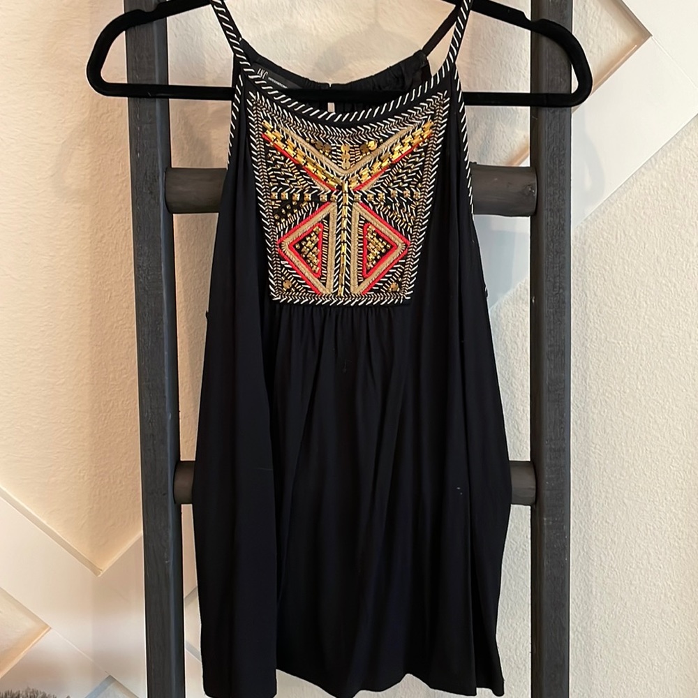 Boston Proper halter top with bling detail.